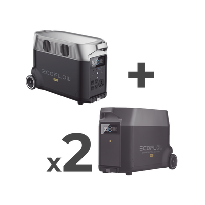 ECOFLOW - Estación de Energía Portátil DELTA PRO 3600Wh Litio LFP / 5 AC 3600W (7200W Pico) / 2 USB-C 200W / Capacidad para Aumentar Respaldo / Cargador de Coche 10A a 12.6V / Conectividad WiFi y Bluetooth (App) / Carga Solar 1600W Ma
