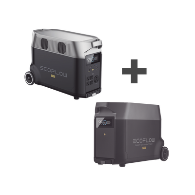 ECOFLOW - Kit de Estación de Energía Portátil 3600Wh + Batería Externa 3600Wh (7200Wh)
