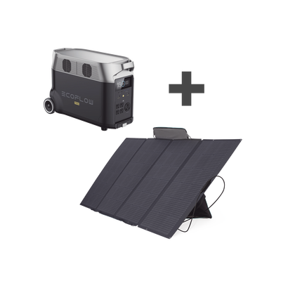 ECOFLOW - Kit de Estación de Energía Portátil 3600Wh + Panel Solar Flexible 400W