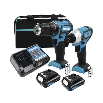 MAKITA - KIT (DHP482 ROTOM. + DTD152 ATORN.IMP.) LI-ION 2 BAT 1.5 AH Y CARG C/LUZ EST.LONA 18V