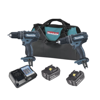 MAKITA - KIT (DHP482Z Rotom..+ DTW181Z Pistola Impacto)  2 Baterías de 3 AH y Cargador Estuche de Lona18V