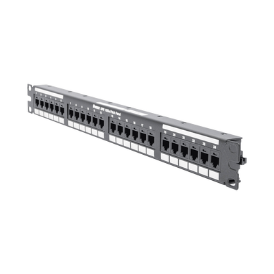 PANDUIT - Panel de Parcheo de Impacto (110), Plano, Categoría 6A, de 24 Puertos, 1UR