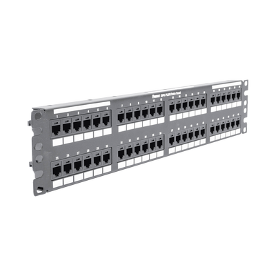 PANDUIT - Panel de Parcheo de Impacto (110), Plano, Categoría 6, de 48 Puertos, 2UR