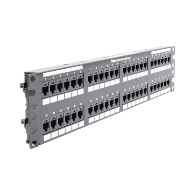 PANDUIT - Panel de Parcheo de Impacto (110), Plano, Categoría 6A, de 48 Puertos, 2UR