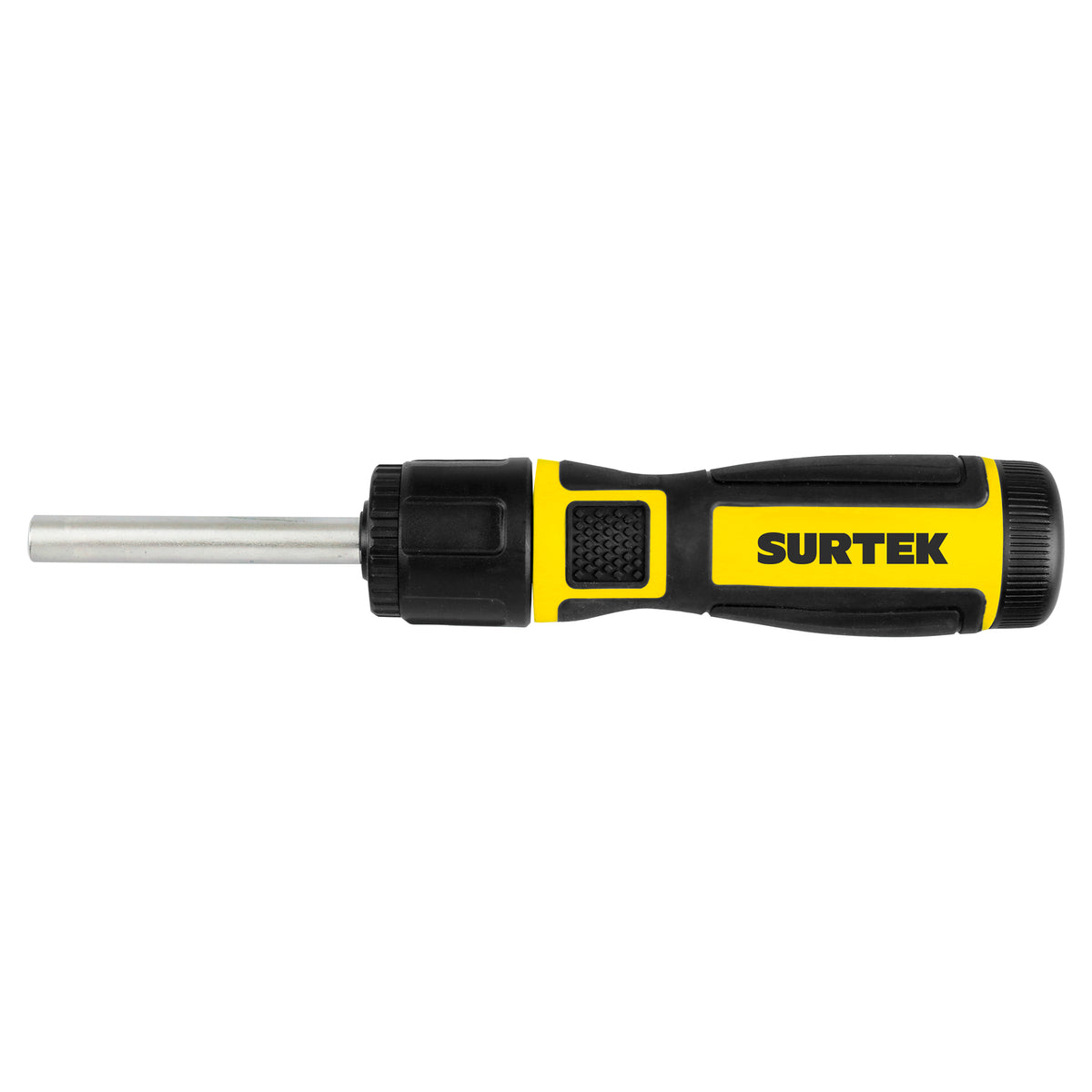 Surtek - Destornillador con mango bimaterial de matraca reversible 5X con puntas 18 en 1