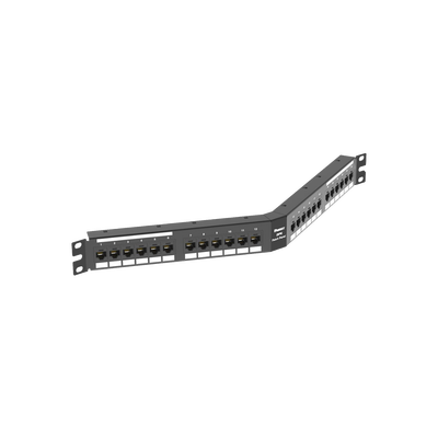 PANDUIT - Panel de Parcheo de Impacto (110), Angulado, Categoría 6, de 24 Puertos, 1UR
