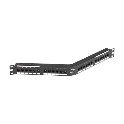 PANDUIT - Panel de Parcheo de Impacto (110), Angulado, Categoría 6, de 24 Puertos, 1UR