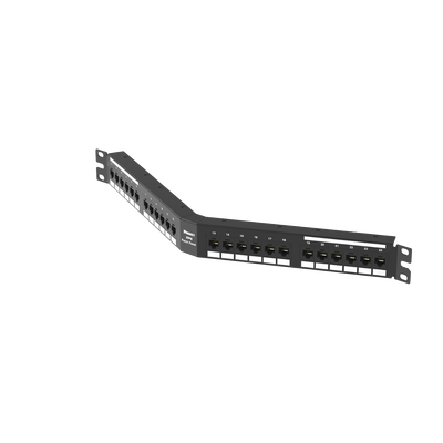 PANDUIT - Panel de Parcheo de Impacto (110), Angulado, Categoría 6A, de 24 Puertos, 1UR