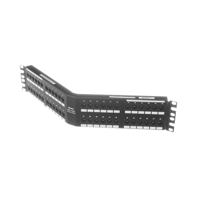 PANDUIT - Panel de Parcheo de Impacto (110), Angulado, Categoría 6A, de 48 Puertos, 2UR