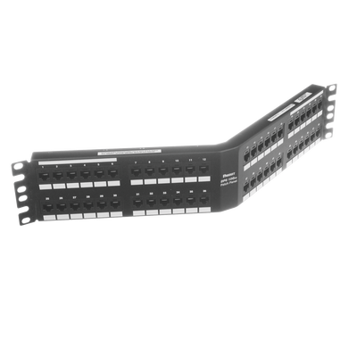 PANDUIT - Panel de Parcheo de Impacto (110), Angulado, Categoría 6A, de 48 Puertos, 2UR