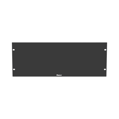 PANDUIT - Tapa Ciega Para Rack Estándar de 19in, Plano, de Acero, 4UR, Color Negro