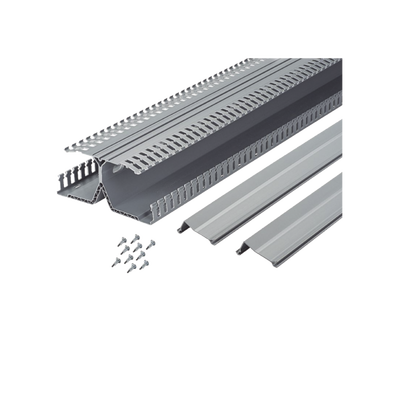 PANDUIT - Canaleta Ranurada PanelMax de PVC, Montaje en Riel Din Estándar de 35 mm, 4.12 in de Ancho x 8.23 in de Alto y 1.83 m de Largo, Color Gris