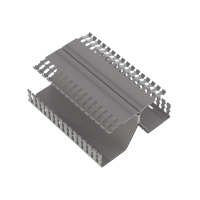 PANDUIT - Canaleta Ranurada PanelMax de PVC, Montaje en Riel Din Estándar de 35 mm, 4.12 in de Ancho x 8.23 in de Alto y 1.83 m de Largo, Color Gris