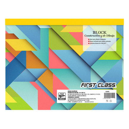 DIETRIX - Block de dibujo Dietrix First Class cartulina bristol con 20 hojas grande 32.3 X 48 cms