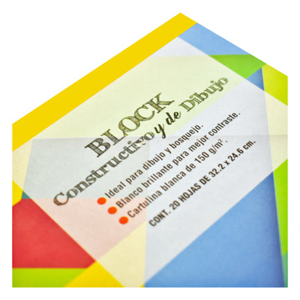 DIETRIX - Block de dibujo Dietrix First Class cartulina bristol con 20 hojas mediano 32.3 X 24.6 cms
