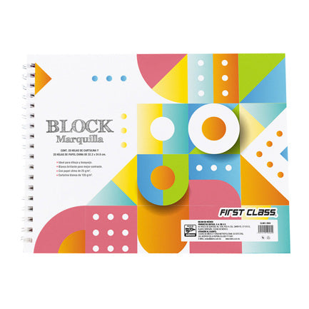 DIETRIX - Cuaderno de dibujo Marquilla Dietrix Fist Class con papel de china con 20 hojas 32.2 X 24.6 cms