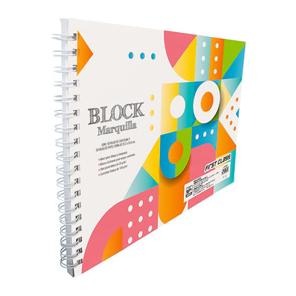 DIETRIX - Cuaderno de dibujo Marquilla Dietrix Fist Class con papel de china con 50 hojas 32.2 X 24.6 cms