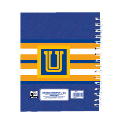 DIETRIX - Libreta Dietrix First Class pasta dura doble arillo 80 hojas raya Club Tigres UANL modelo UANL
