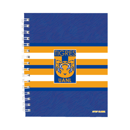DIETRIX - Libreta Dietrix First Class pasta dura doble arillo 80 hojas raya Club Tigres UANL modelo UANL