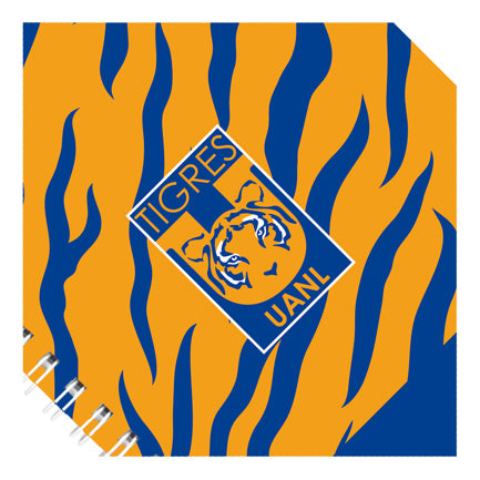 DIETRIX - Libreta Dietrix First Class pasta dura doble arillo 80 hojas raya Club Tigres UANL modelo de corazon