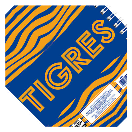 DIETRIX - Cuaderno profesional Dietrix First Class Pasta dura doble arillo 80 hojas raya Club Tigres de la UANL modelo Felino