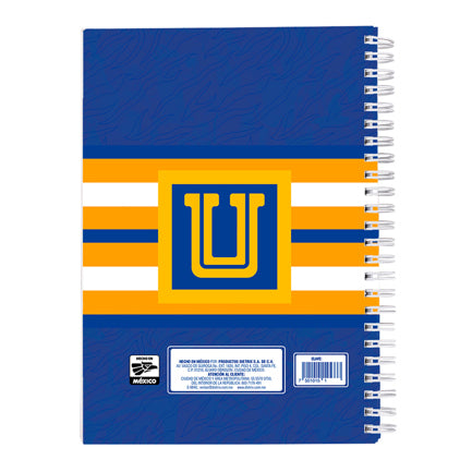 DIETRIX - Cuaderno profesional Dietrix First Class Pasta dura doble arillo 80 hojas raya Club Tigres de la UANL modelo UANL