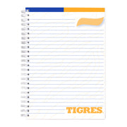 DIETRIX - Cuaderno profesional Dietrix First Class Pasta dura doble arillo 80 hojas raya Club Tigres de la UANL modelo Corazon