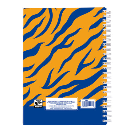 DIETRIX - Cuaderno profesional Dietrix First Class Pasta dura doble arillo 80 hojas raya Club Tigres de la UANL modelo Corazon