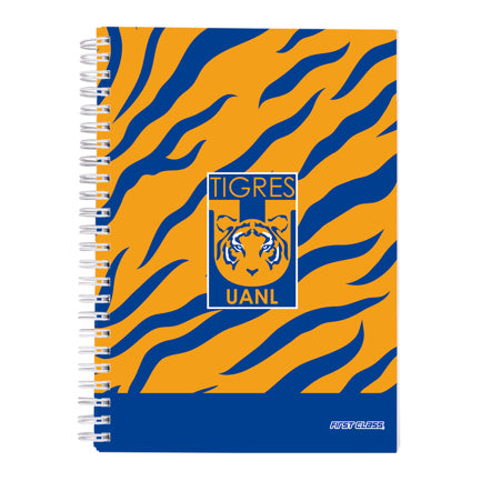 DIETRIX - Cuaderno profesional Dietrix First Class Pasta dura doble arillo 80 hojas raya Club Tigres de la UANL modelo Corazon