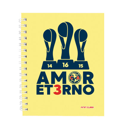 DIETRIX - Libreta Dietrix First Class pasta dura  doble arillo  80 hojas raya Club America modelo amor eterno