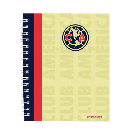 DIETRIX - Libreta Dietrix First Class pasta dura  doble arillo  80 hojas raya Club América modelo Club America amarillo
