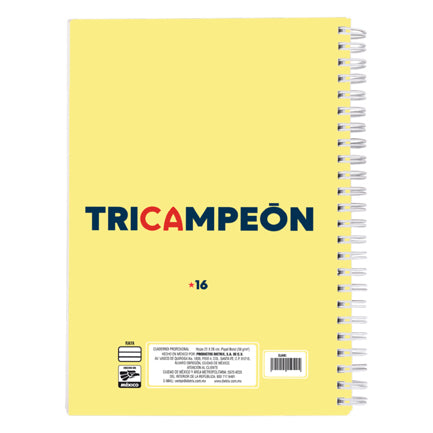 DIETRIX - Cuaderno profesional Dietrix First Class pasta dura doble arillo  80 hojas raya Club America modelo amor eterno