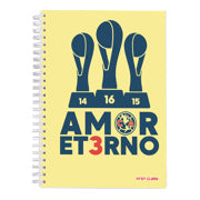 DIETRIX - Cuaderno profesional Dietrix First Class pasta dura doble arillo  80 hojas raya Club America modelo amor eterno