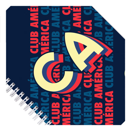 DIETRIX - Cuaderno profesional Dietrix First Class pasta dura doble arillo  80 hojas raya Club America modelo CA azul