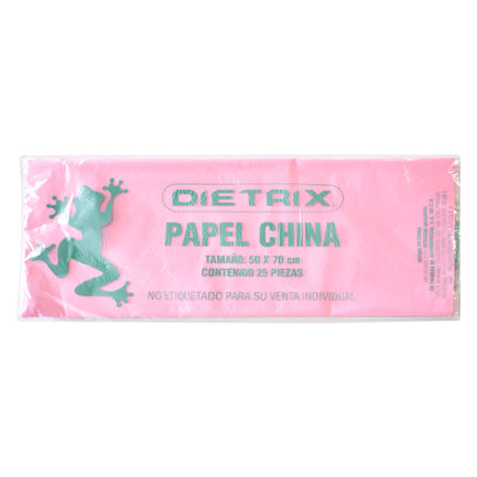DIETRIX - Papel de China Dietrix 50x70cms Rosa Paquete con 25 Hojas
