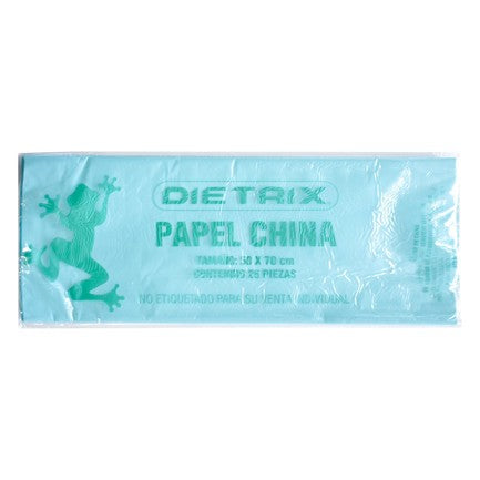 DIETRIX - Papel de China Dietrix 50x70cms Azul Claro Paquete con 25 Hojas
