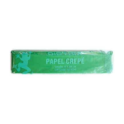 DIETRIX - Papel Crepe Dietrix 50x200cms Verde Bandera Paquete con 10 Hojas