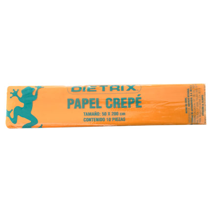 DIETRIX - Papel Crepe Dietrix 50x200cms Naranja Paquete con 10 Hojas