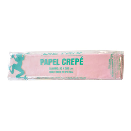 DIETRIX - Papel Crepe Dietrix 50x200cms Rosa Pastel Paquete con 10 Hojas