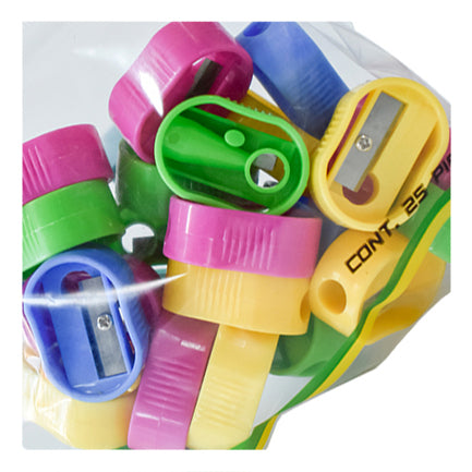 DIETRIX - Sacapuntas Dietrix Plastico Ovalado un Orificio Colores Surtidos Bolsa c/25