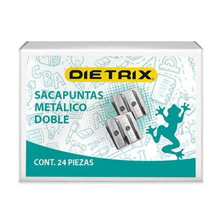 DIETRIX - Sacapuntos Dietrix Metálico Triangular Doble Orificio Bolsa c/12