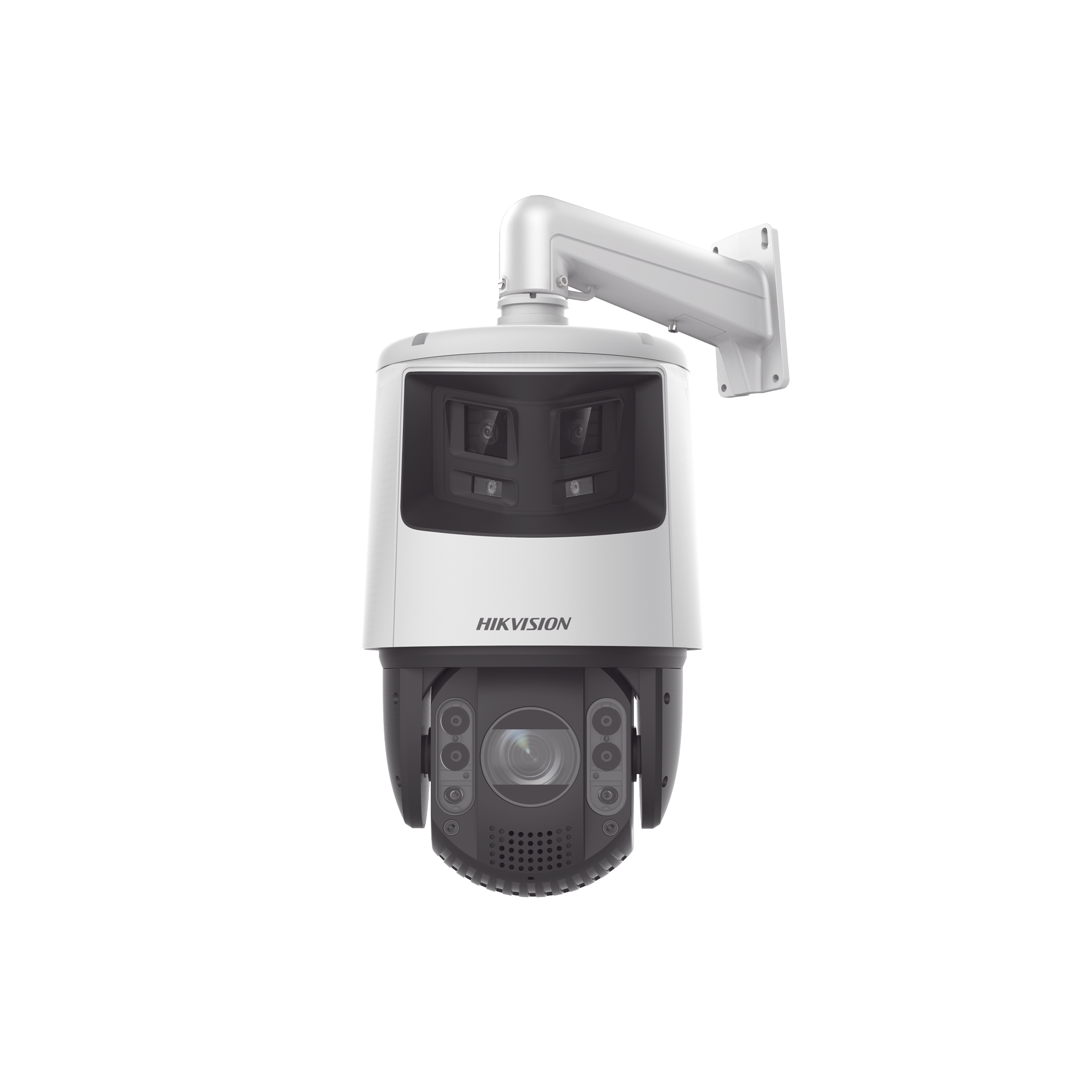 HIKVISION - [TandemVu] PTZ IP 4 Megapixel con Cámara Panoramica 6 Megapixel / 32X Zoom / 200 mts IR / 30 mts Luz Blanca / ACUSENSE / IP66 / Alerta Audible y Luz Estroboscopica / Autoseguimiento / Hi-PoE / Alarmas I/O / Ultra Baja Iluminación / Micro SD