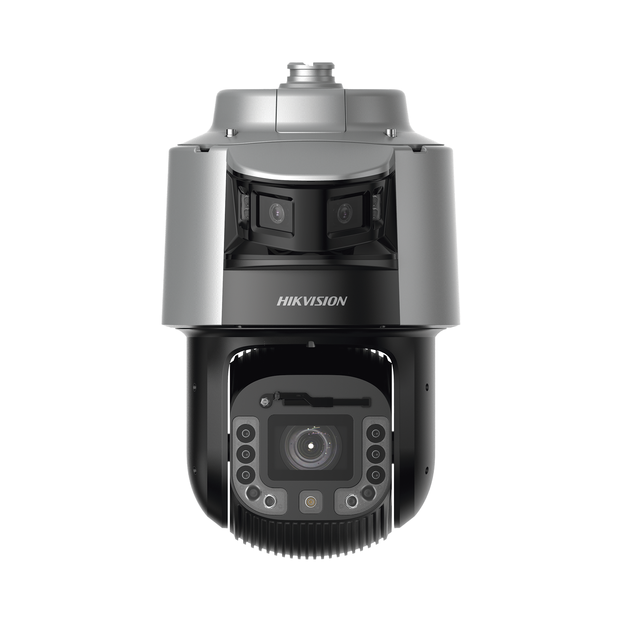 HIKVISION - [TandemVu] Domo PTZ IP 4 Megapixel con Cámara Panoramica 180º de 6 Megapixel / 42X Zoom / 300 mts IR y 30 mts Luz Blanca / IP67 / IK10  / Autoseguimiento / Wiper / Deep learning / Entrada-Salida de Audio y Alarma / Ultra Baja Iluminació