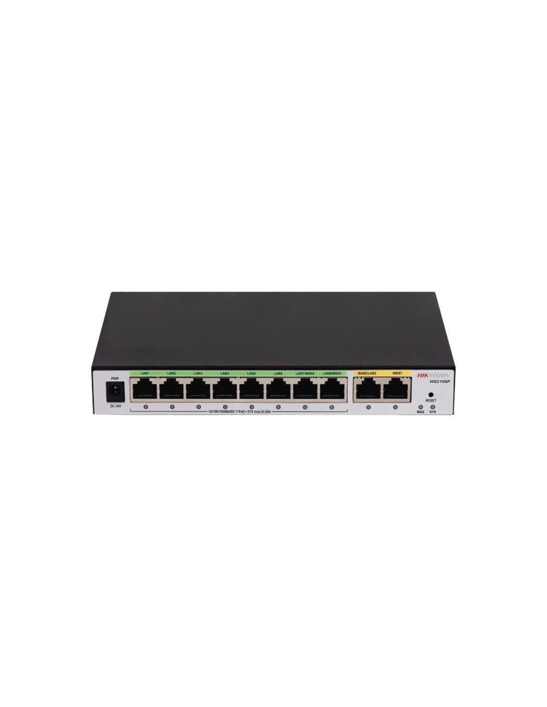 HIKVISION - Router Gigabit PoE+ / Ideal para Access Point (AP) / 8 Puertos Gigabit PoE+ / 2 Puertos WAN