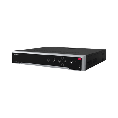 HIKVISION - [Doble Poder de Decodificación] NVR 32 Megapixel (8K) / 32 Canales IP / 16 Puertos PoE+ / AcuSense / ANPR / Conteo de Personas / Heat Map / 4 Bahías de Disco Duro  / HDMI en 8K / Soporta POS / Alarmas I/O / 2 Salidas HDMI / ACUSEARCH