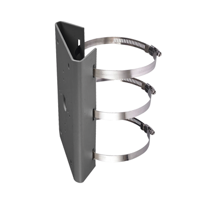 HIKVISION - Montaje para Poste Vertical / Diametro de 400 a 600 mm / Acero Galvanizado (SUS304) / Color Plateado