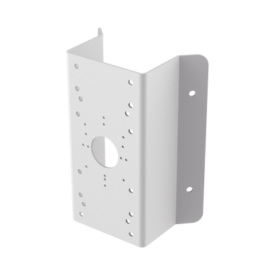 HIKVISION - Montaje de Esquina para PTZ TURBOHD o IP / Uso en Exterior / Material de Acero de Carbono / Color Blanco