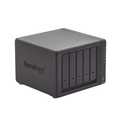 SYNOLOGY - Servidor NAS de 5 Bahías (Expandible a 15 Bahías) / Hasta 270 TB / 8 GB RAM / Servicio Nube Gratis (P2P) / Administración Remota y Respaldo Programado