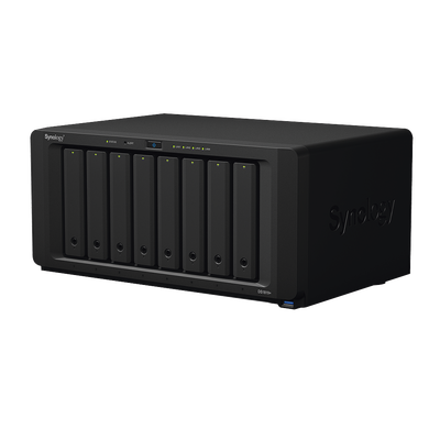 SYNOLOGY - Servidor NAS de escritorio con 8 bahías / Expansible a 18 bahías / Hasta 252 TB / 4GB de RAM