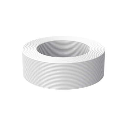 HIKVISION - Bobina de 100 Metros (328.08 Pies) de Cable Multifilar / CCA / 4 x 22 AWG / Color Blanco / PVC / CCAM / Uso en Interior / Aplicaciones en Alarmas - Automatización